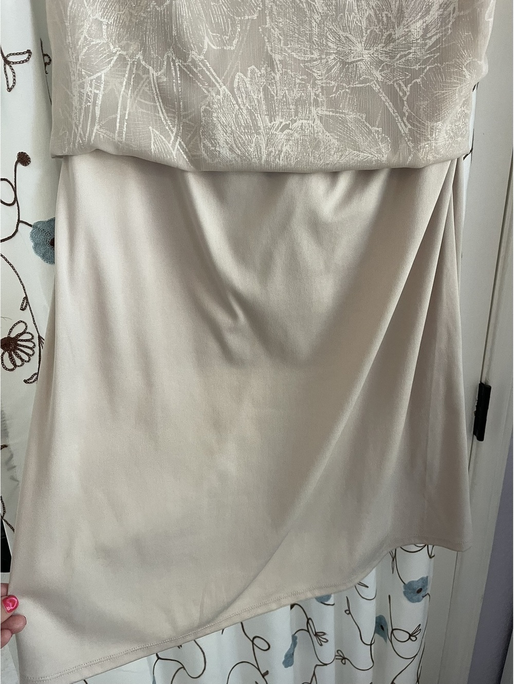 Ignite Evenings | 10 | Champagne Metallic Floral Dress - Picture 6 of 11
